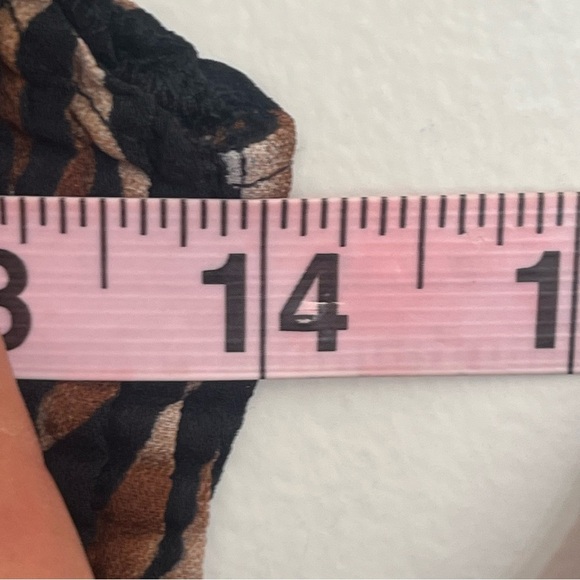 Women’s Nicola Tiger Striped Popcorn Stretch Tank Top Size Medium Brown & Black - Picture 5 of 7